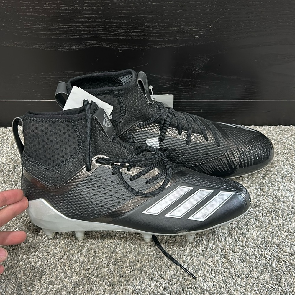New Adidas Adizero 5 Star 7.0 Mid TD Team Football Cleats Black White